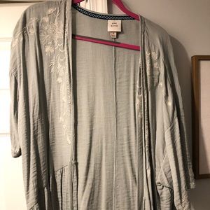 Sage green stitched cover up